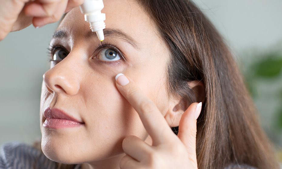 young woman uses eye drops How To Use Eye Drops