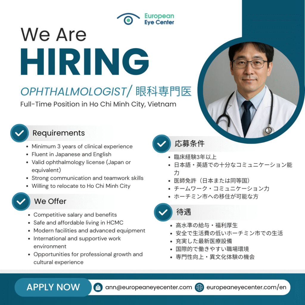 We Are Hiring Ophthalmologist
